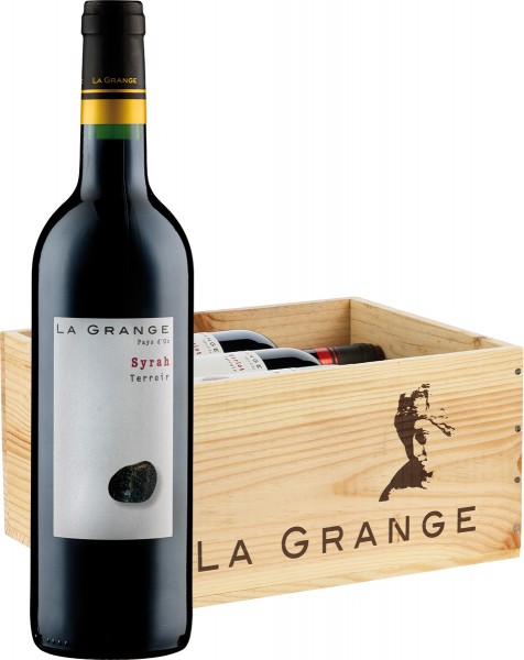 Syrah in 6er Holzkiste | La Grange Rotwein