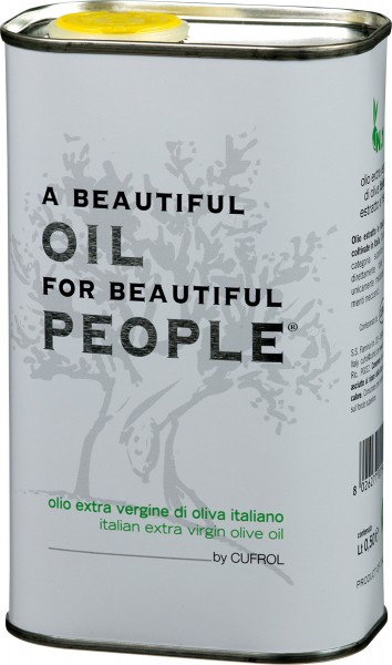 Olio Extra Vergine di Oliva Beautiful Oil for Beautiful People Cufrol