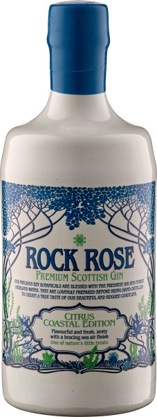Rock Rose Gin Citrus Coastal Edition - Dunnet Bay Distillery - farblos