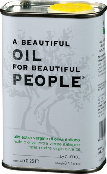 Olio Extra Vergine di Oliva Beautiful Oil for Beautiful People Cufrol