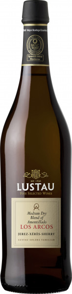 Amontillado Sherry Los Arcos Medium Dry - Emilio Lustau - farblos