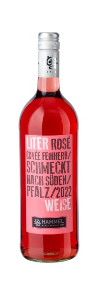 Literweise Cuvée Rosé Feinherb Dornfelder & Spätburgunder Weingut Hammel & Cie 2022 | 6Fl. | 1 Liter
