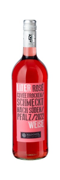 Literweise Cuvée Rosé Trocken Dornfelder & Spätburgunder Weingut Hammel & Cie 2022 | 1 Liter