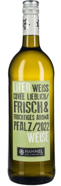 Literweise Cuvée Weiss Lieblich Weingut Hammel & Cie 2022 | 6Fl. | 1 Liter