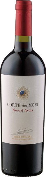 Nero d'Avola Terre Siciliana - Etichetta Bianca - Corte dei Mori - Rotwein